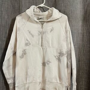 PINK Victoria's Secret Women’s Gray Tie-Dye Zip-Up Sweater